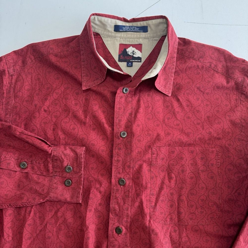 Hilfiger Button Down‎ Shirt Long Sleeve Patterned Casual Top Medium